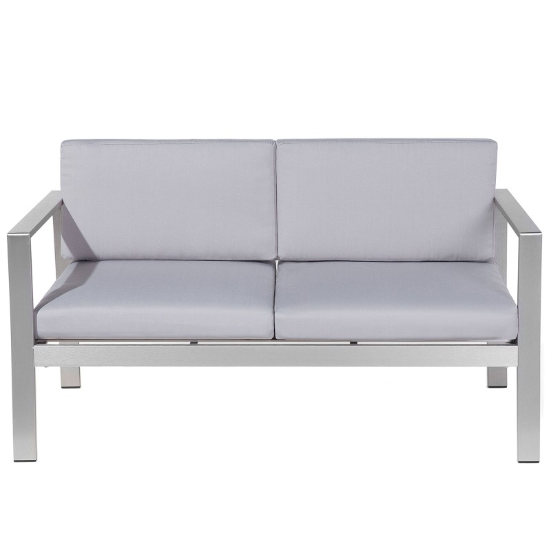 Sofa ogrodowa 2-osobowa jasnoszara SALERNO