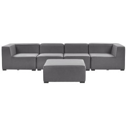 Sofa ogrodowa z otomaną dla 4 osób AREZZO Modułowy Szary Sofa ogrodowa z otomaną dla 4 osób AREZZO Modułowy Szary