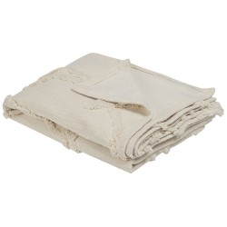 Koc ACACIA Bawełna 130 x 160 cm Beżowy