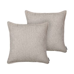 Zestaw 2 poduszek dekoracyjnych SENECIA Boucle 45 x 45 cm Beżowy Jednolity Zestaw 2 poduszek dekoracyjnych SENECIA Boucle 45 x 45 cm Beżowy Jednolity