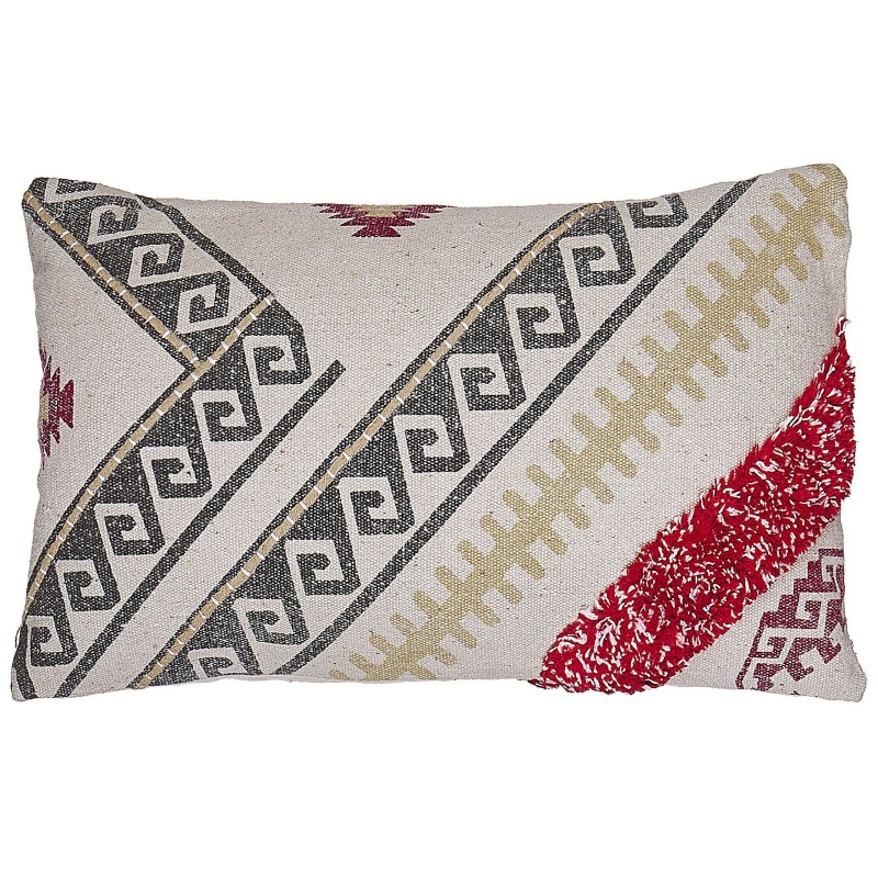 Poduszka dekoracyjna BETULA Bawełna 30 x 50 cm Beżowy Wzór geometryczny