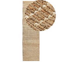 Dywan z juty 80 x 300 cm beżowy KAMBERLI Dywan z juty 80 x 300 cm beżowy KAMBERLI