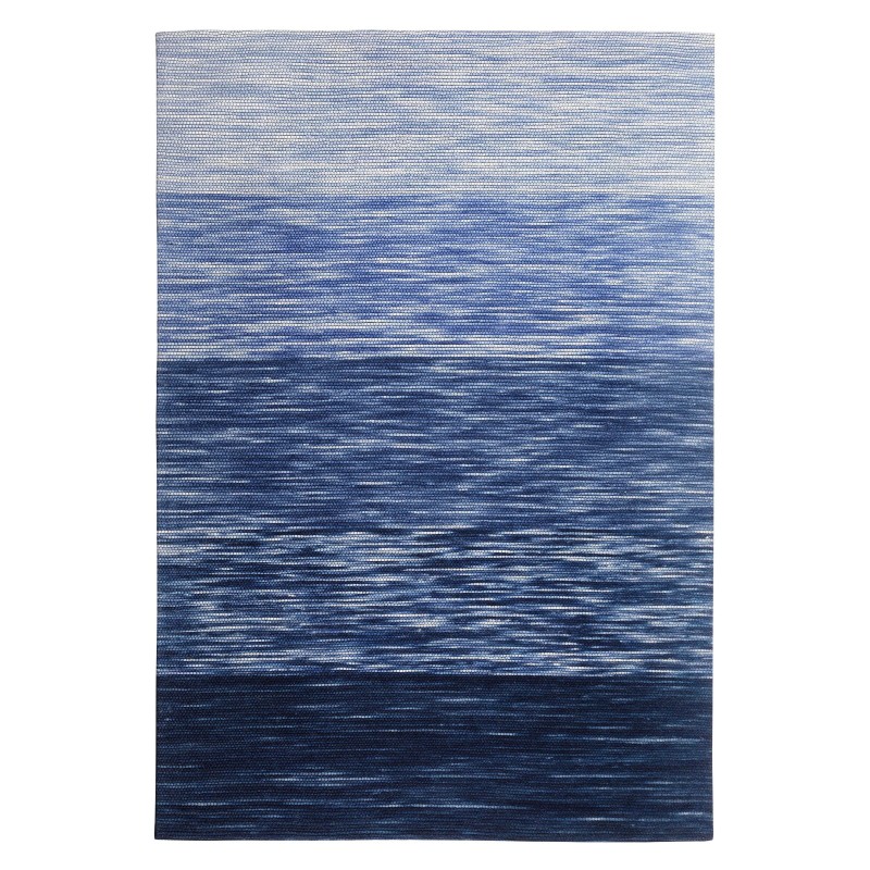 Dywan wełniany 140 x 200 cm niebieski KAPAKLI Dywan wełniany 140 x 200 cm niebieski KAPAKLI
