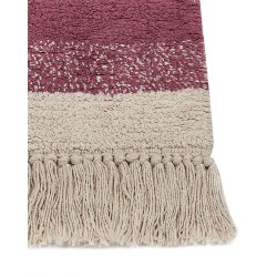 Dywan bawełniany 160 x 230 cm beżowo-różowy AFSAR Dywan bawełniany 160 x 230 cm beżowo-różowy AFSAR