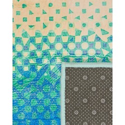 Dywan 80 x 150 cm niebiesko-zielony SUSUZ Dywan 80 x 150 cm niebiesko-zielony SUSUZ