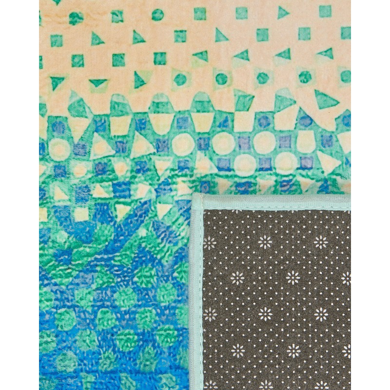 Dywan 80 x 150 cm niebiesko-zielony SUSUZ Dywan 80 x 150 cm niebiesko-zielony SUSUZ