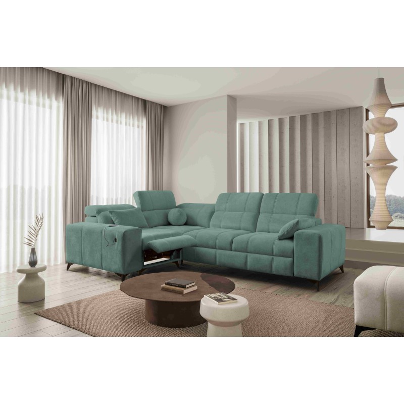 Ballagio II Mix Corner Sofa with Sleeping and Relaxation Function | Best Quality Woven Fabric, Spring 1116