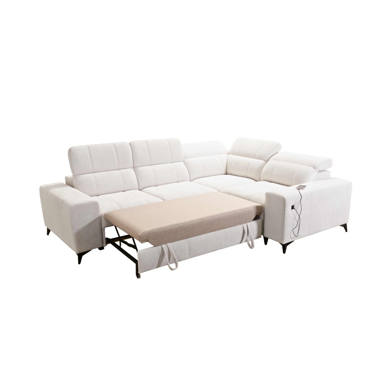 Ballagio II corner sofa with a sleeping function in Plecionka fabric, Spring 1116 Ballagio II corner sofa with a sleeping function in Plecionka fabric, Spring 1116