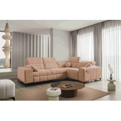 Ballagio II corner sofa with sleeping function in Plecionka fabric, Spring 1112