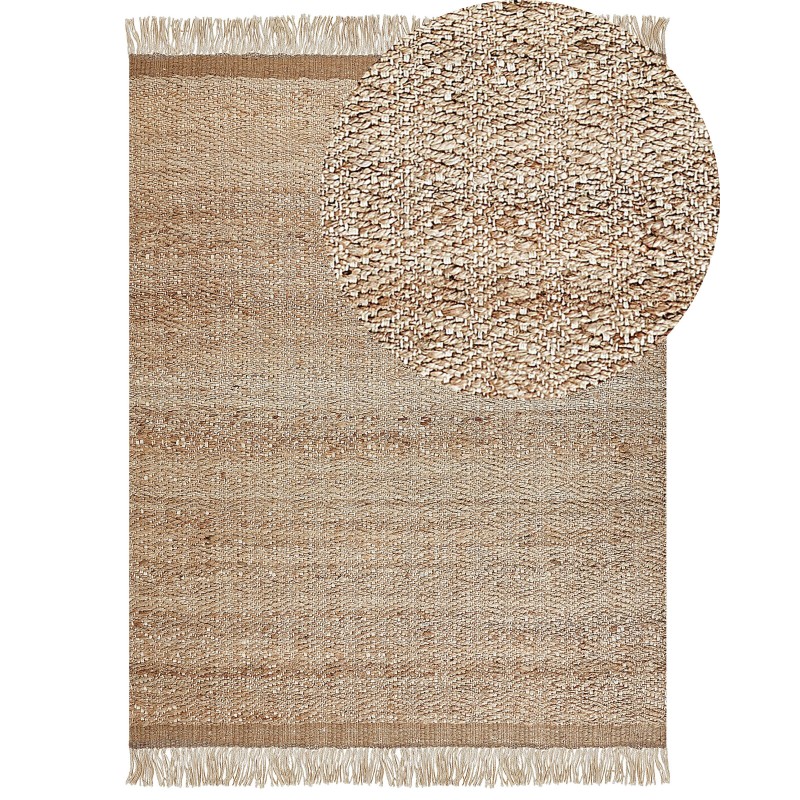 Dywan z juty 160 x 230 cm beżowy ABANA