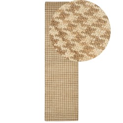 Dywan z juty 80 x 300 cm beżowy ARAPTEPE Dywan z juty 80 x 300 cm beżowy ARAPTEPE