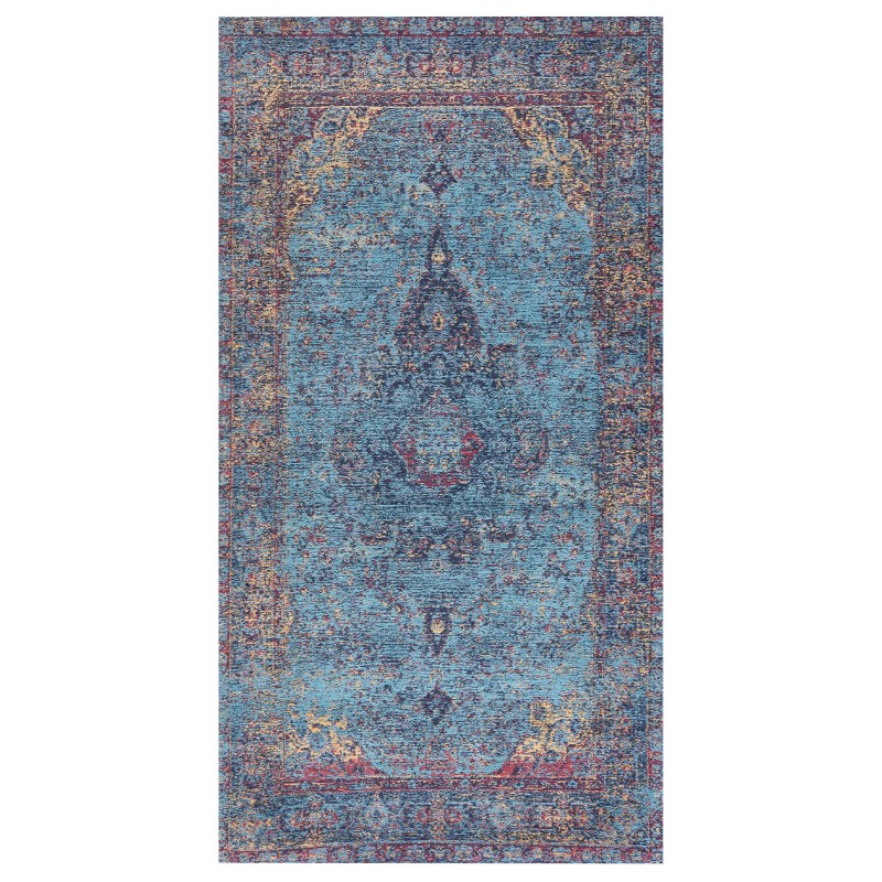Dywan bawełniany 80 x 150 cm niebieski KANSU Dywan bawełniany 80 x 150 cm niebieski KANSU