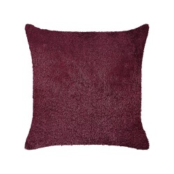 Zestaw 2 poduszek dekoracyjnych PILEA Sztuczne futro 45 x 45 cm Burgundowy Jednolity Zestaw 2 poduszek dekoracyjnych PILEA Sztuczne futro 45 x 45 cm Burgundowy Jednolity