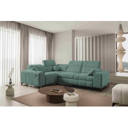 Ballagio II corner sofa with a sleeping function in Plecionka fabric, Spring 1116