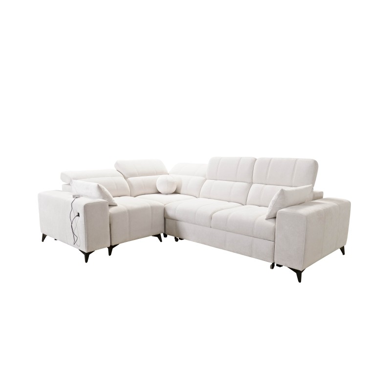 Ballagio II corner sofa with a sleeping function in Plecionka fabric, Spring 1116 Ballagio II corner sofa with a sleeping function in Plecionka fabric, Spring 1116