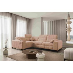 Ballagio II corner sofa with sleeping function in Plecionka fabric, Spring 1112