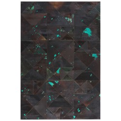Dywan skórzany 160 x 230 cm brązowo-turkusowy ATALAN Dywan skórzany 160 x 230 cm brązowo-turkusowy ATALAN