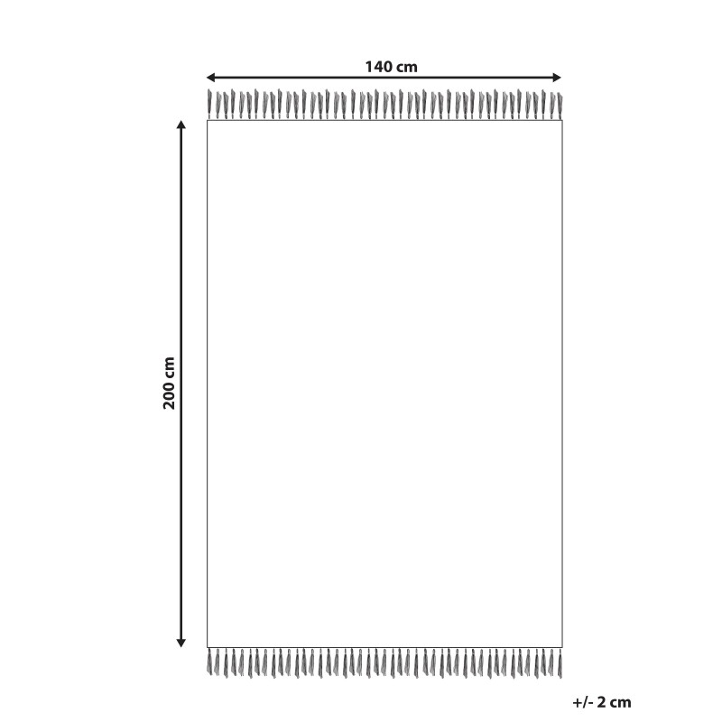 Dywan bawełniany w kropki 140 x 200 cm żółty ASTAF Dywan bawełniany w kropki 140 x 200 cm żółty ASTAF