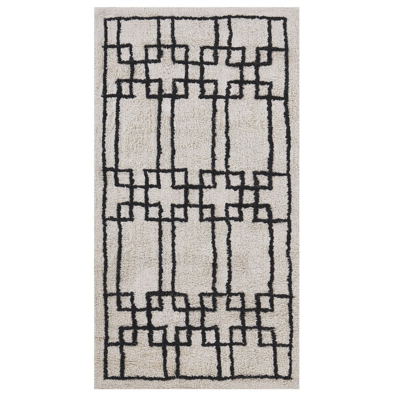 Dywan bawełniany 80 x 150 cm beżowy TURHAL Dywan bawełniany 80 x 150 cm beżowy TURHAL