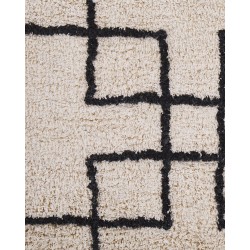 Dywan bawełniany 80 x 150 cm beżowy TURHAL Dywan bawełniany 80 x 150 cm beżowy TURHAL