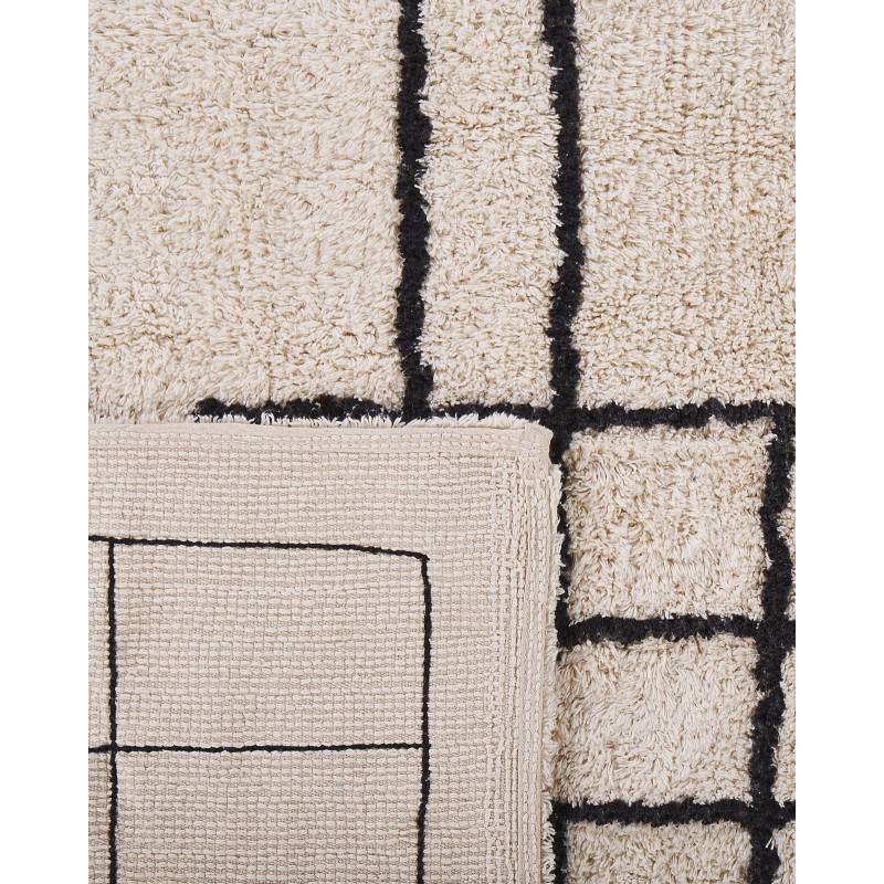 Dywan bawełniany 80 x 150 cm beżowy TURHAL Dywan bawełniany 80 x 150 cm beżowy TURHAL