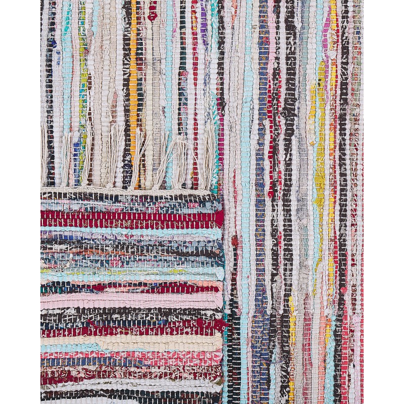 Dywan bawełniany 160 x 230 cm wielokolorowy MERSIN Dywan bawełniany 160 x 230 cm wielokolorowy MERSIN