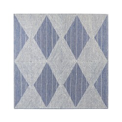 Dywan wełniany 200 x 200 cm beżowo-niebieski DATCA Dywan wełniany 200 x 200 cm beżowo-niebieski DATCA