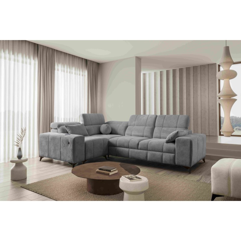 Ballagio II corner sofa with a sleeping function in Plecionka fabric, Spring 1101
