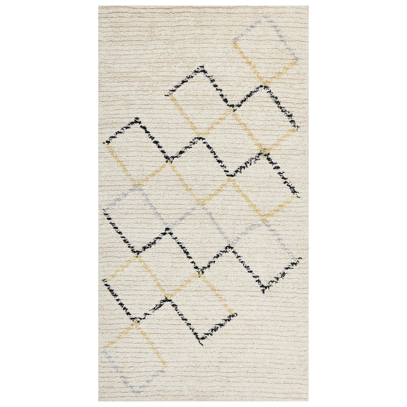 Dywan bawełniany 80 x 150 cm beżowy TEZPUR Dywan bawełniany 80 x 150 cm beżowy TEZPUR