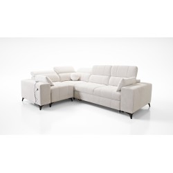 Ballagio II corner sofa with a sleeping function in Plecionka fabric, Spring 1101