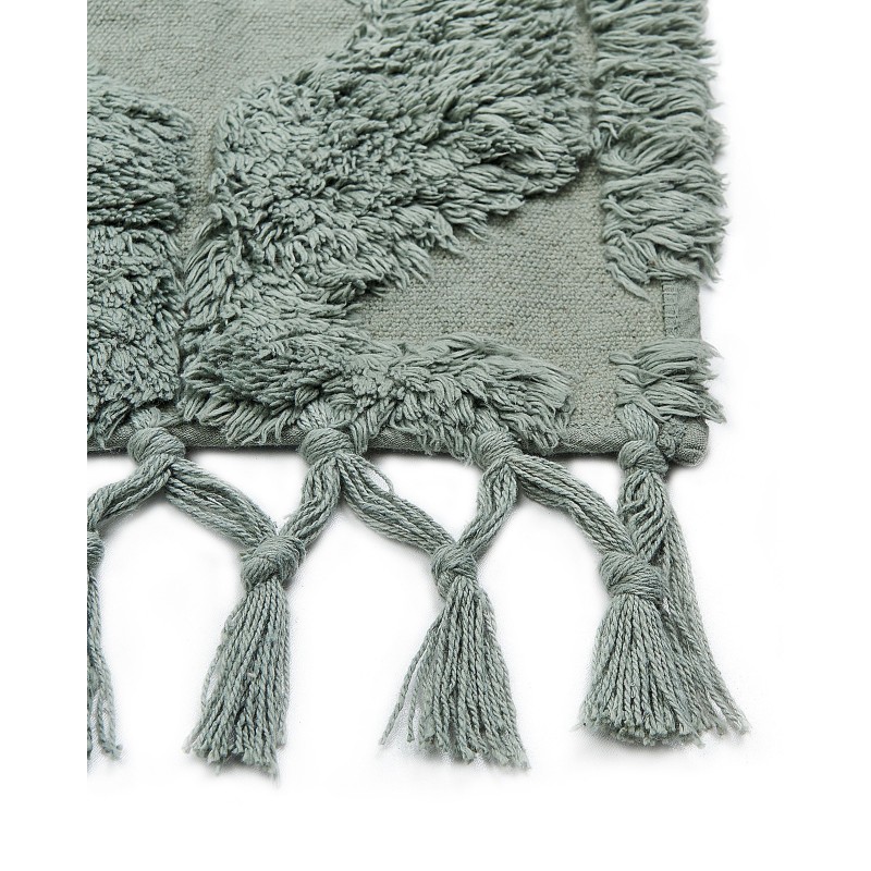 Dywan bawełniany 160 x 230 cm zielony KARS Dywan bawełniany 160 x 230 cm zielony KARS