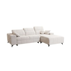 Ballagio I corner sofa with a sleeping function made from Plecionka fabric, Spring 1118 - beauty and functionality in one!