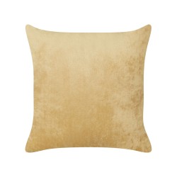 Zestaw 2 poduszek dekoracyjnych SITAPUR Sztuczne futro 45 x 45 cm Musztardowy Jednolity Zestaw 2 poduszek dekoracyjnych SITAPUR Sztuczne futro 45 x 45 cm Musztardowy Jednolity