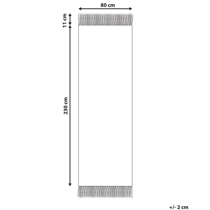 Dywan bawełniany 80 x 230 cm beżowy CETMI Dywan bawełniany 80 x 230 cm beżowy CETMI