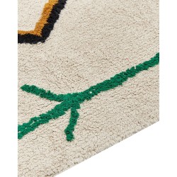 Dywan bawełniany 80 x 230 cm beżowy CETMI Dywan bawełniany 80 x 230 cm beżowy CETMI