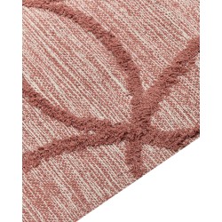 Dywan bawełniany 160 x 230 cm czerwony KIRSEHIR Dywan bawełniany 160 x 230 cm czerwony KIRSEHIR