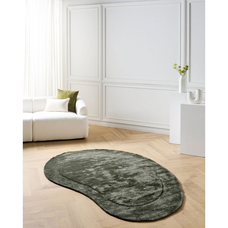 Dywan z wiskozy 160 x 230 cm zielony MASSO Dywan z wiskozy 160 x 230 cm zielony MASSO