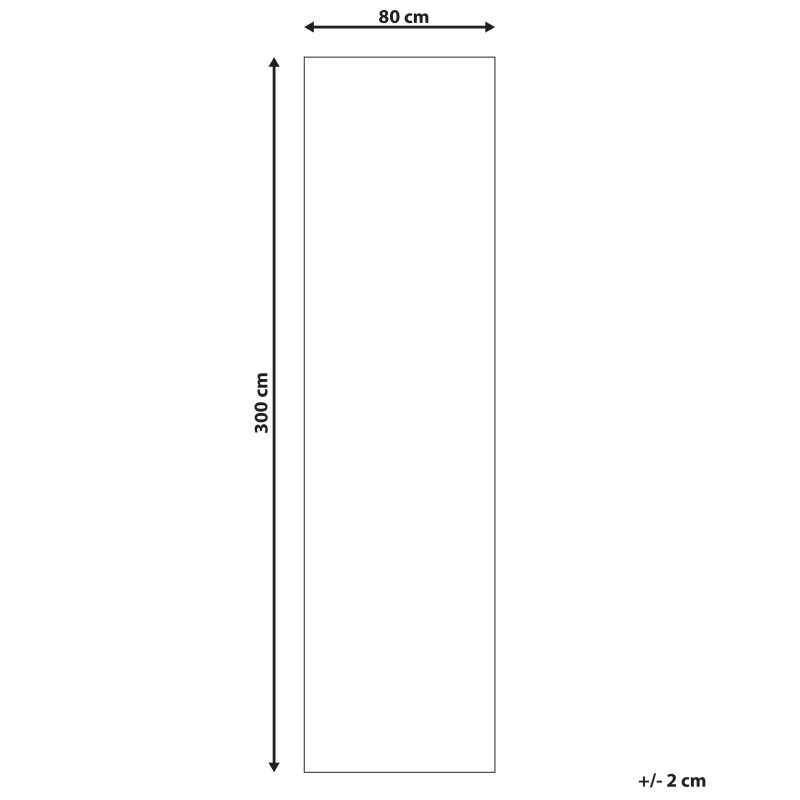 Dywan bawełniany 80 x 300 cm beżowo-brązowy ALMUS Dywan bawełniany 80 x 300 cm beżowo-brązowy ALMUS