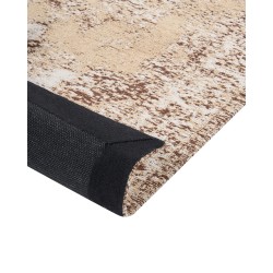 Dywan bawełniany 80 x 300 cm beżowo-brązowy ALMUS Dywan bawełniany 80 x 300 cm beżowo-brązowy ALMUS