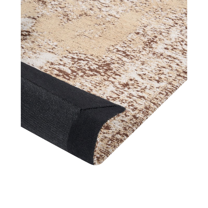 Dywan bawełniany 80 x 300 cm beżowo-brązowy ALMUS Dywan bawełniany 80 x 300 cm beżowo-brązowy ALMUS