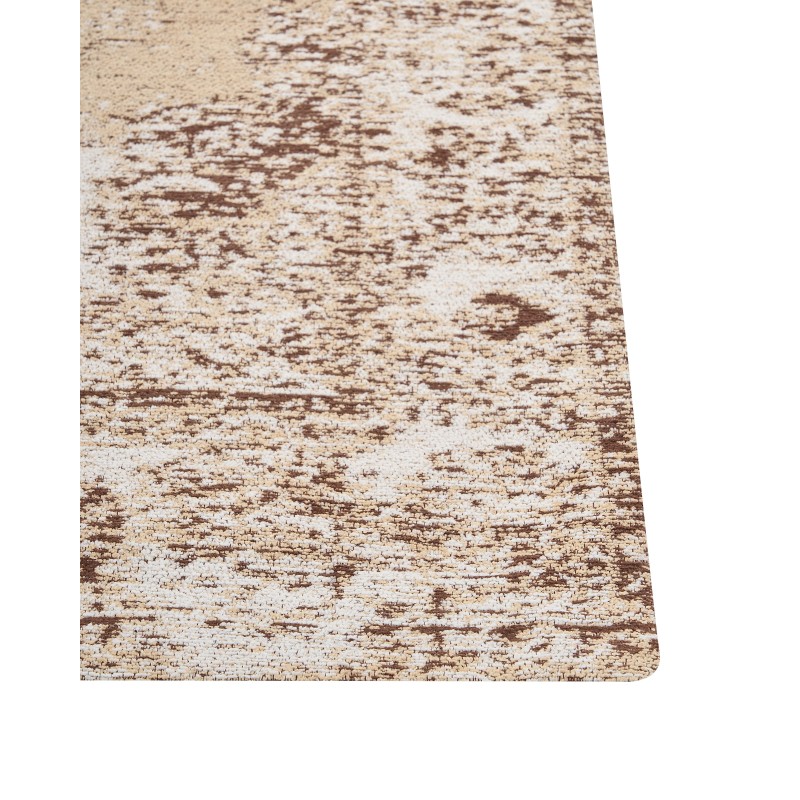 Dywan bawełniany 80 x 300 cm beżowo-brązowy ALMUS Dywan bawełniany 80 x 300 cm beżowo-brązowy ALMUS