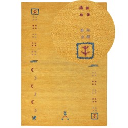 Dywan wełniany gabbeh 160 x 230 cm żółty AKALAN