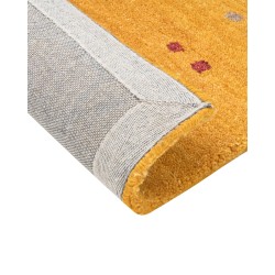 Dywan wełniany gabbeh 160 x 230 cm żółty AKALAN Dywan wełniany gabbeh 160 x 230 cm żółty AKALAN