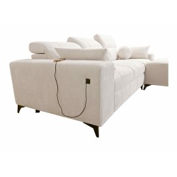 El sofá esquinero Ballagio I con función de cama en tela Plecionka, Spring 1112: ¡belleza y funcionalidad en uno!