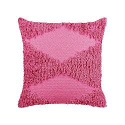 Poduszka dekoracyjna bawełniana tuftowana 45 x 45 cm różowa RHOEO Poduszka dekoracyjna bawełniana tuftowana 45 x 45 cm różowa RHOEO