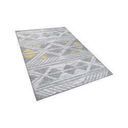 Dywan 160 x 230 cm szaro-żółty KARGI Dywan 160 x 230 cm szaro-żółty KARGI