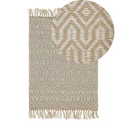 Dywan z juty 50 x 80 cm beżowy POZANTI Dywan z juty 50 x 80 cm beżowy POZANTI