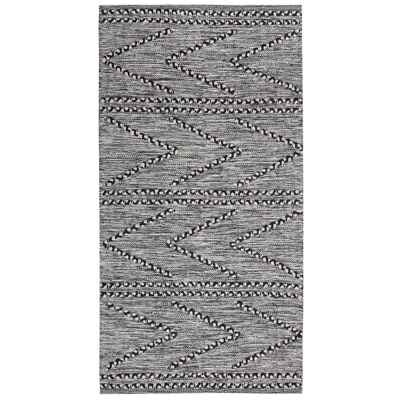 Dywan bawełniany 80 x 150 cm czarno-biały TERMAL Dywan bawełniany 80 x 150 cm czarno-biały TERMAL