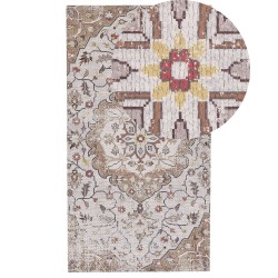 Dywan 80 x 150 cm beżowo-brązowy KATTAKKADA Dywan 80 x 150 cm beżowo-brązowy KATTAKKADA