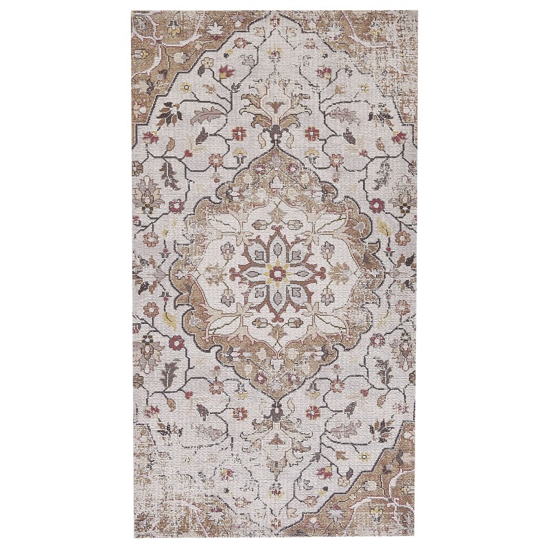 Dywan 80 x 150 cm beżowo-brązowy KATTAKKADA Dywan 80 x 150 cm beżowo-brązowy KATTAKKADA